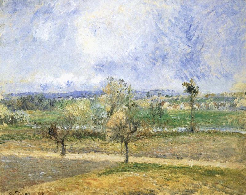 Camille Pissarro Rain scenery